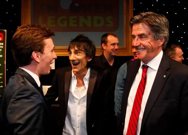 Among friends at an evening event