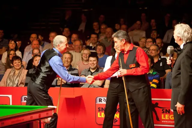 A handshake at the Legends tour