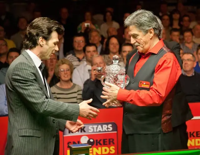 Trophy presentation on the Legends tour